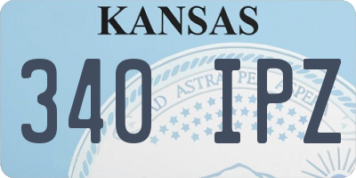 KS license plate 340IPZ
