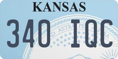 KS license plate 340IQC