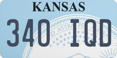 KS license plate 340IQD