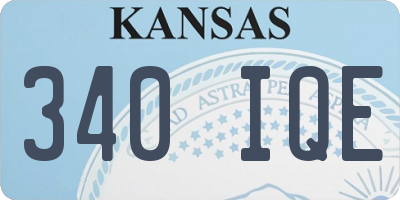 KS license plate 340IQE