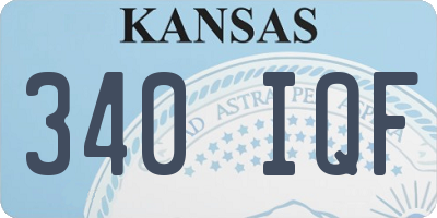 KS license plate 340IQF
