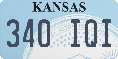 KS license plate 340IQI