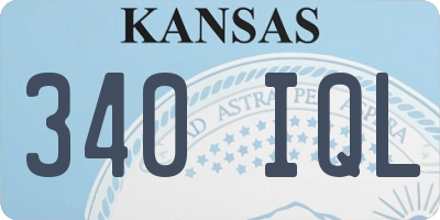KS license plate 340IQL