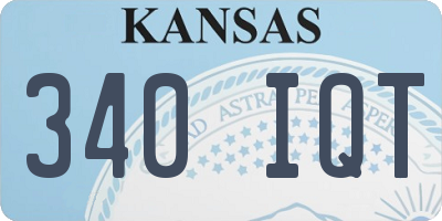 KS license plate 340IQT