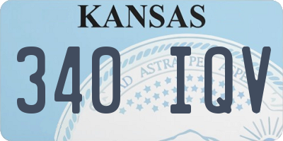 KS license plate 340IQV