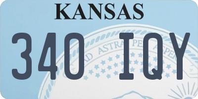 KS license plate 340IQY
