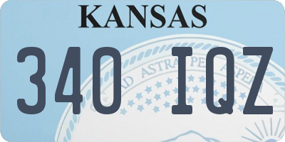 KS license plate 340IQZ