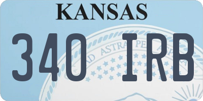 KS license plate 340IRB