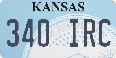 KS license plate 340IRC