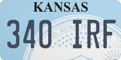 KS license plate 340IRF
