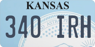 KS license plate 340IRH