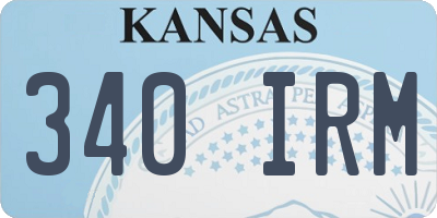 KS license plate 340IRM