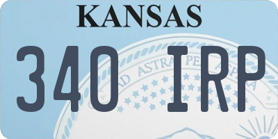 KS license plate 340IRP