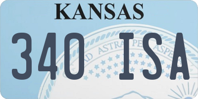 KS license plate 340ISA
