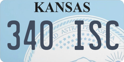 KS license plate 340ISC