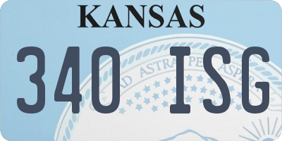 KS license plate 340ISG