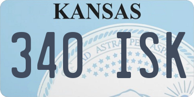 KS license plate 340ISK