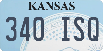 KS license plate 340ISQ