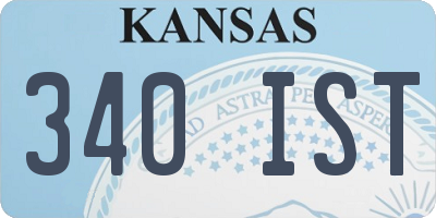 KS license plate 340IST