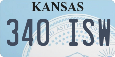 KS license plate 340ISW