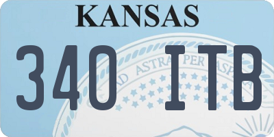 KS license plate 340ITB