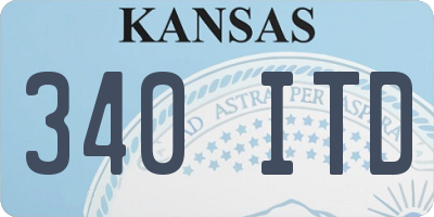 KS license plate 340ITD