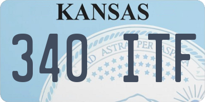 KS license plate 340ITF
