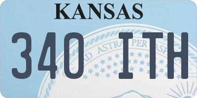 KS license plate 340ITH