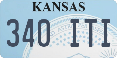 KS license plate 340ITI