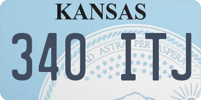 KS license plate 340ITJ