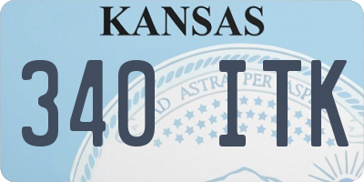 KS license plate 340ITK
