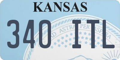 KS license plate 340ITL