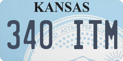 KS license plate 340ITM