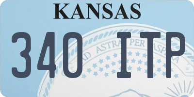 KS license plate 340ITP