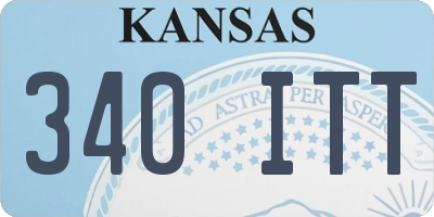 KS license plate 340ITT
