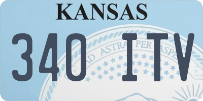 KS license plate 340ITV