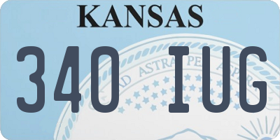 KS license plate 340IUG