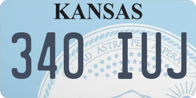 KS license plate 340IUJ