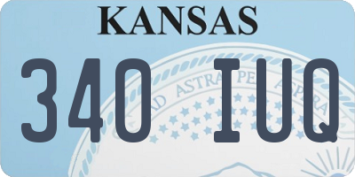 KS license plate 340IUQ