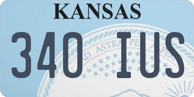 KS license plate 340IUS