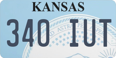 KS license plate 340IUT