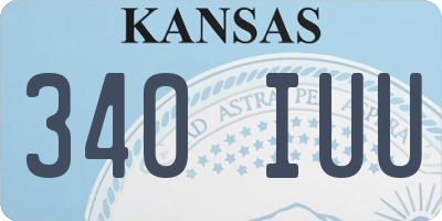 KS license plate 340IUU