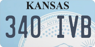 KS license plate 340IVB