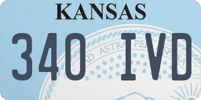 KS license plate 340IVD