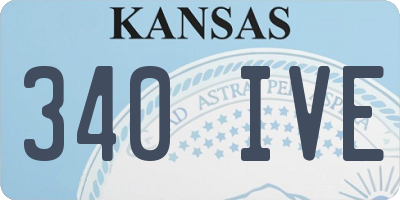 KS license plate 340IVE