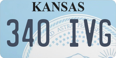 KS license plate 340IVG