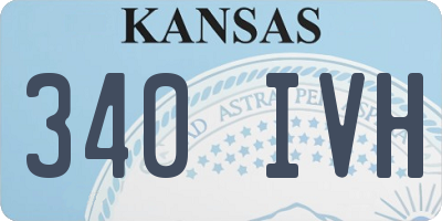 KS license plate 340IVH