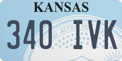 KS license plate 340IVK