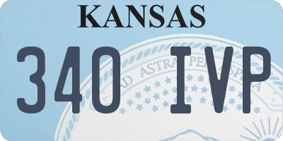KS license plate 340IVP