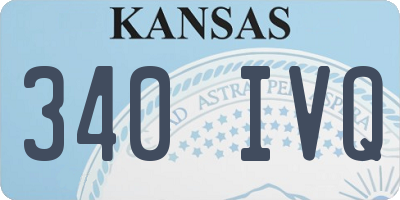 KS license plate 340IVQ